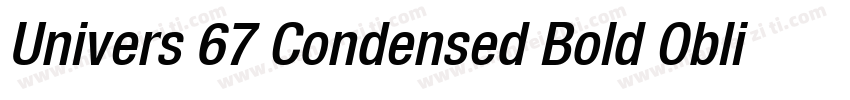 Univers 67 Condensed Bold Oblique字体转换